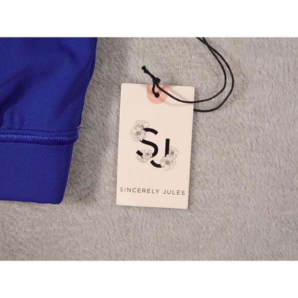 Sincerely Jules Active Womens Blue Activewear Sports Racerback Tank Bra Size XS - Picture 6 of 7